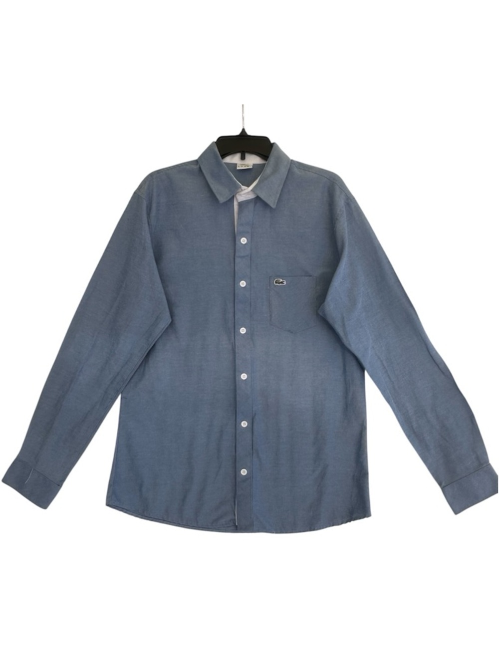 Lacoste Men's Slate Blue Long-Sleeve Button Shirt